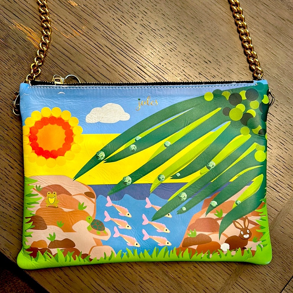 Hand painted leather bag